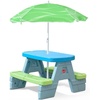 image:imageStep2 Sun amp Shade Kids Picnic Table with Removeable Umbrella IndoorOutdoor Toys Fits 4 Children Made of Durable Plastic For Toddlers 154 Years Old