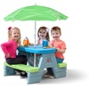 image:imageStep2 Sun amp Shade Kids Picnic Table with Removeable Umbrella IndoorOutdoor Toys Fits 4 Children Made of Durable Plastic For Toddlers 154 Years Old