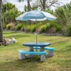 image:imageStep2 Sun and Fun Picnic Table with Umbrella for Kids Outdoor Table and Bench Set Seats 4 Ages 3 Years
