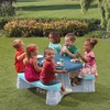 image:imageStep2 Sun and Fun Picnic Table with Umbrella for Kids Outdoor Table and Bench Set Seats 4 Ages 3 Years