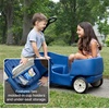 image:imageStep2 Wagon for Two Plus Kids Ride On Toy Stroller Substitute Includes Seat Belts Made of Durable Plastic Max Weight 75 lbs For Toddlers 155 Years Old Denim Blue