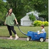 image:imageStep2 Wagon for Two Plus Kids Ride On Toy Stroller Substitute Includes Seat Belts Made of Durable Plastic Max Weight 75 lbs For Toddlers 155 Years Old Denim Blue
