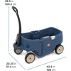 image:imageStep2 Wagon for Two Plus Kids Ride On Toy Stroller Substitute Includes Seat Belts Made of Durable Plastic Max Weight 75 lbs For Toddlers 155 Years Old Denim Blue