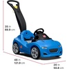 image:imageStep2 Whisper Ride Cruiser Kids Push Car Ride On Toy Stroller Substitute Includes Seat Belt amp Horn Made of Durable Plastic Max Weight 50 lbs For Toddlers 154 Years Old PinkBlue