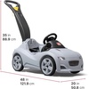 image:imageStep2 Whisper Ride Cruiser Kids Push Car Ride On Toy Stroller Substitute Includes Seat Belt amp Horn Made of Durable Plastic Max Weight 50 lbs For Toddlers 154 Years Old PinkGray