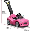 image:imageStep2 Whisper Ride Cruiser Kids Push Car Ride On Toy Stroller Substitute Includes Seat Belt amp Horn Made of Durable Plastic Max Weight 50 lbs For Toddlers 154 Years Old PinkPink