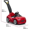 image:imageStep2 Whisper Ride Cruiser Kids Push Car Ride On Toy Stroller Substitute Includes Seat Belt amp Horn Made of Durable Plastic Max Weight 50 lbs For Toddlers 154 Years Old PinkRed