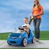 image:imageStep2 Whisper Ride II Kids Push Car RideOn Car with Seat Belt and Horn Quick Fold Handle Stroller Alternative Toddlers and Preschoolers Ages 18 Months BlueBlue