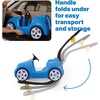 image:imageStep2 Whisper Ride II Kids Push Car RideOn Car with Seat Belt and Horn Quick Fold Handle Stroller Alternative Toddlers and Preschoolers Ages 18 Months BlueBlue