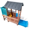 image:imageStep2 Woodland Adventure Playhouse amp Slide Kids Outdoor Playset Backyard Playground Set Swings Storage Drawer Made of Wood amp Durable Plastic Outside Jungle Gym for Children 38 Years Old