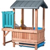 image:imageStep2 Woodland Adventure Playhouse amp Slide Kids Outdoor Playset Backyard Playground Set Swings Storage Drawer Made of Wood amp Durable Plastic Outside Jungle Gym for Children 38 Years Old