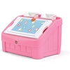 image:imageStep2 2in1 Toy Box amp Art Lid Kids Toy Storage Bin amp Organizer Easel amp Chest in One Made of Durable Plastic For Toddlers 2 Years Old TanPink