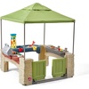 image:imageStep2 All Around Playtime Patio with Canopy Playset  Shaded Outdoor Playhouse for Kids with Realistic Interactive Features Room for Multiple Toddlers to Play  Dimensions 60 H x 475 W x 475 DGreen