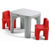 image:imageStep2 Mighty My Size Kids Table amp Chair Set Playroom Activity Table for Arts amp Crafts Made of Durable Plastic For Toddlers 2 Years Old Gray amp RedGray  Red