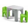 image:imageStep2 Mighty My Size Kids Table amp Chair Set Playroom Activity Table for Arts amp Crafts Made of Durable Plastic For Toddlers 2 Years Old Gray amp RedGray  Green