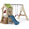 image:imageStep2 Play Up Gym Set for Kids Outdoor Swing Set Backyard Slide Swings Playhouse amp Crawl Space Two Tier Easy Set Up Toddlers Ages 36 Years OldSwing Set