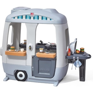 image:imageStep2 Adventure Camper Kids Playhouse IndoorOutdoor Playset with Kitchenette Interactive Doorbell Sounds 52Piece Toy Accessories Durable Plastic For Toddlers 2 YearsPlayhouse