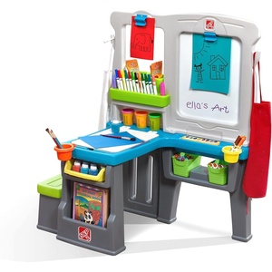 image:imageStep2 Great Creations Art Center Kids Activity Table Arts amp Crafts Desk Made of Durable Plastic Includes Bench For Toddlers 3 Years Old