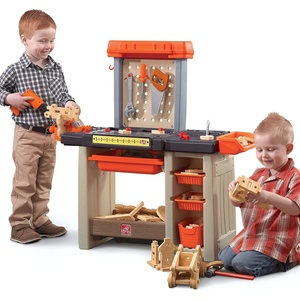 image:imageStep2 Handyman Kids Workbench IndoorOutdoor Tool Bench for Children Interactive Play with Sounds Made of Durable Plastic Includes 35 Piece Toy Accessories For Toddlers 3 Years Old