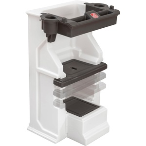 image:imageStep2 Mobile Helper Toddler Step Stool amp Tower Stand Adjustable Height amp Builtin Storage NonSlip Feet Includes Safety Bar Easy Wipe Down for Kids 15 Years Old