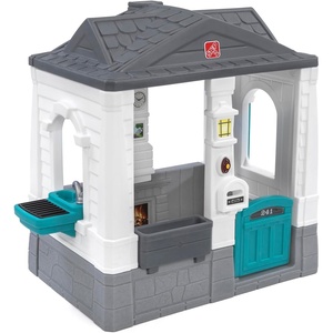 image:imageStep2 Neat amp Tidy Cottage Kids Playhouse Indoor and Outdoor Playset Interactive Sounds Toddlers 15 Years Old Easy to Assemble GreyGrey