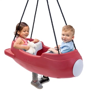 image:imageStep2 Rocket Swing for Two Baby Outdoor Swing Outside WeatherResistant Rope Attach to Playset for Toddlers 9 Months  3 Years Old