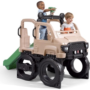 image:imageStep2 Truck Climber Kids Outdoor Playset Backyard Playground Set Slide amp Climbing Wall Outside Jungle Gym for Toddlers 25 Years Old