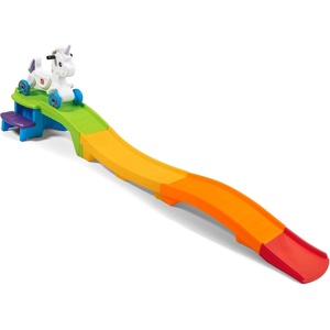 image:imageStep2 Unicorn Up amp Down Roller Coaster Kids Ride On Toy Push Car IndoorOutdoor Playset Made of Durable Plastic Max Weight 50 lbs For Toddlers 25 Years Old MulticolorUnicorn