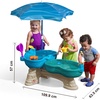 image:imageStep 2 Spill amp Splash Seaway Water Table for Kids TwoTier Outdoor Kids Water Sensory Table with Umbrella Ages 15 Years Old 11 Piece Water Toy AccessoriesMulticolor
