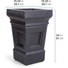 image:imageStep2 Atherton Square Planter Large Planters for Outdoor Plants Gardening and Flower Pot for Patio or Porch Efficient Drainage Durable Plastic Onyx Black 2PackOnyx Black
