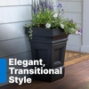 image:imageStep2 Atherton Square Planter Large Planters for Outdoor Plants Gardening and Flower Pot for Patio or Porch Efficient Drainage Durable Plastic Onyx Black 2PackOnyx Black