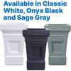 image:imageStep2 Atherton Square Planter Large Planters for Outdoor Plants Gardening and Flower Pot for Patio or Porch Efficient Drainage Durable Plastic Onyx Black 2PackClassic White