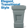 image:imageStep2 Atherton Square Planter Large Planters for Outdoor Plants Gardening and Flower Pot for Patio or Porch Efficient Drainage Durable Plastic Onyx Black 2PackSage Gray