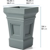 image:imageStep2 Atherton Square Planter Large Planters for Outdoor Plants Gardening and Flower Pot for Patio or Porch Efficient Drainage Durable Plastic Onyx Black 2PackSage Gray