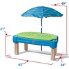 image:imageStep2 Cascading Cove Sand and Water Table Kids Activity Sensory Playset Comes with Umbrella Summer Outdoor Toys 7 Piece Toy Accessories For Toddlers 15 Years OldBlue