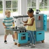 image:imageStep2 Cooking Time Kids Kitchen Playset IndoorOutdoor Kitchenette Interactive Play with Lights and Sounds Made of Durable Plastic Includes 23 Piece Toy Accessories for Toddlers 2 Years Old