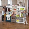 image:imageStep2 Elegant Edge Kids Kitchen Playset IndoorOutdoor Kitchenette Interactive Play with Lights and Sounds Made of Durable Plastic Includes 78 Piece Toy Accessories For Toddlers 3 Years OldKitchen Set