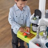 image:imageStep2 Elegant Edge Kids Kitchen Playset IndoorOutdoor Kitchenette Interactive Play with Lights and Sounds Made of Durable Plastic Includes 78 Piece Toy Accessories For Toddlers 3 Years OldKitchen Set