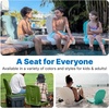 image:imageStep2 Foldable Adult Flip Seat Portable Outdoor Chair for Poolside Tailgating Camping Picnic Chair Provides Back Support When Sitting on Ground WhiteAqua