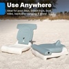image:imageStep2 Foldable Adult Flip Seat Portable Outdoor Chair for Poolside Tailgating Camping Picnic Chair Provides Back Support When Sitting on Ground WhiteAqua