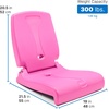 image:imageStep2 Foldable Adult Flip Seat Portable Outdoor Chair for Poolside Tailgating Camping Picnic Chair Provides Back Support When Sitting on Ground WhiteBright Pink