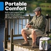 image:imageStep2 Foldable Adult Flip Seat Portable Outdoor Chair for Poolside Tailgating Camping Picnic Chair Provides Back Support When Sitting on Ground WhiteBrown