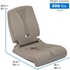 image:imageStep2 Foldable Adult Flip Seat Portable Outdoor Chair for Poolside Tailgating Camping Picnic Chair Provides Back Support When Sitting on Ground WhiteBrown