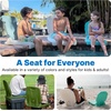 image:imageStep2 Foldable Adult Flip Seat Portable Outdoor Chair for Poolside Tailgating Camping Picnic Chair Provides Back Support When Sitting on Ground WhiteMint