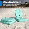 image:imageStep2 Foldable Adult Flip Seat Portable Outdoor Chair for Poolside Tailgating Camping Picnic Chair Provides Back Support When Sitting on Ground WhiteMint