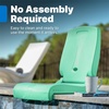image:imageStep2 Foldable Adult Flip Seat Portable Outdoor Chair for Poolside Tailgating Camping Picnic Chair Provides Back Support When Sitting on Ground WhiteMint