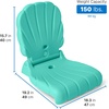 image:imageStep2 Foldable Adult Flip Seat Portable Outdoor Chair for Poolside Tailgating Camping Picnic Chair Provides Back Support When Sitting on Ground WhiteMint