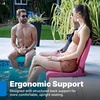 image:imageStep2 Foldable Adult Flip Seat Portable Outdoor Chair for Poolside Tailgating Camping Picnic Chair Provides Back Support When Sitting on Ground WhiteMint