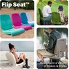 image:imageStep2 Foldable Adult Flip Seat Portable Outdoor Chair for Poolside Tailgating Camping Picnic Chair Provides Back Support When Sitting on Ground WhiteMint
