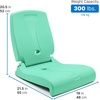 image:imageStep2 Foldable Adult Flip Seat Portable Outdoor Chair for Poolside Tailgating Camping Picnic Chair Provides Back Support When Sitting on Ground WhiteMint